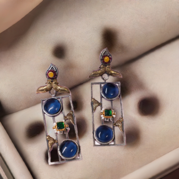 Blue Majesty Earrings - Image 2