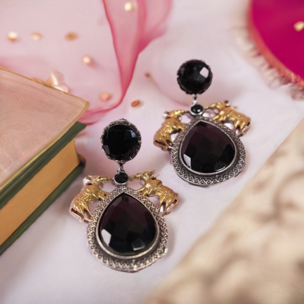 Midnight Royal Indian Earrings