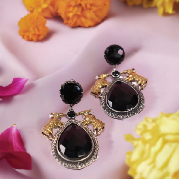 Midnight Royal Indian Earrings