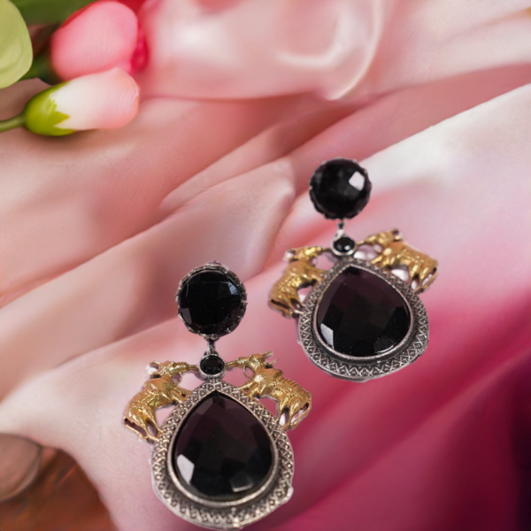 Midnight Royal Indian Earrings